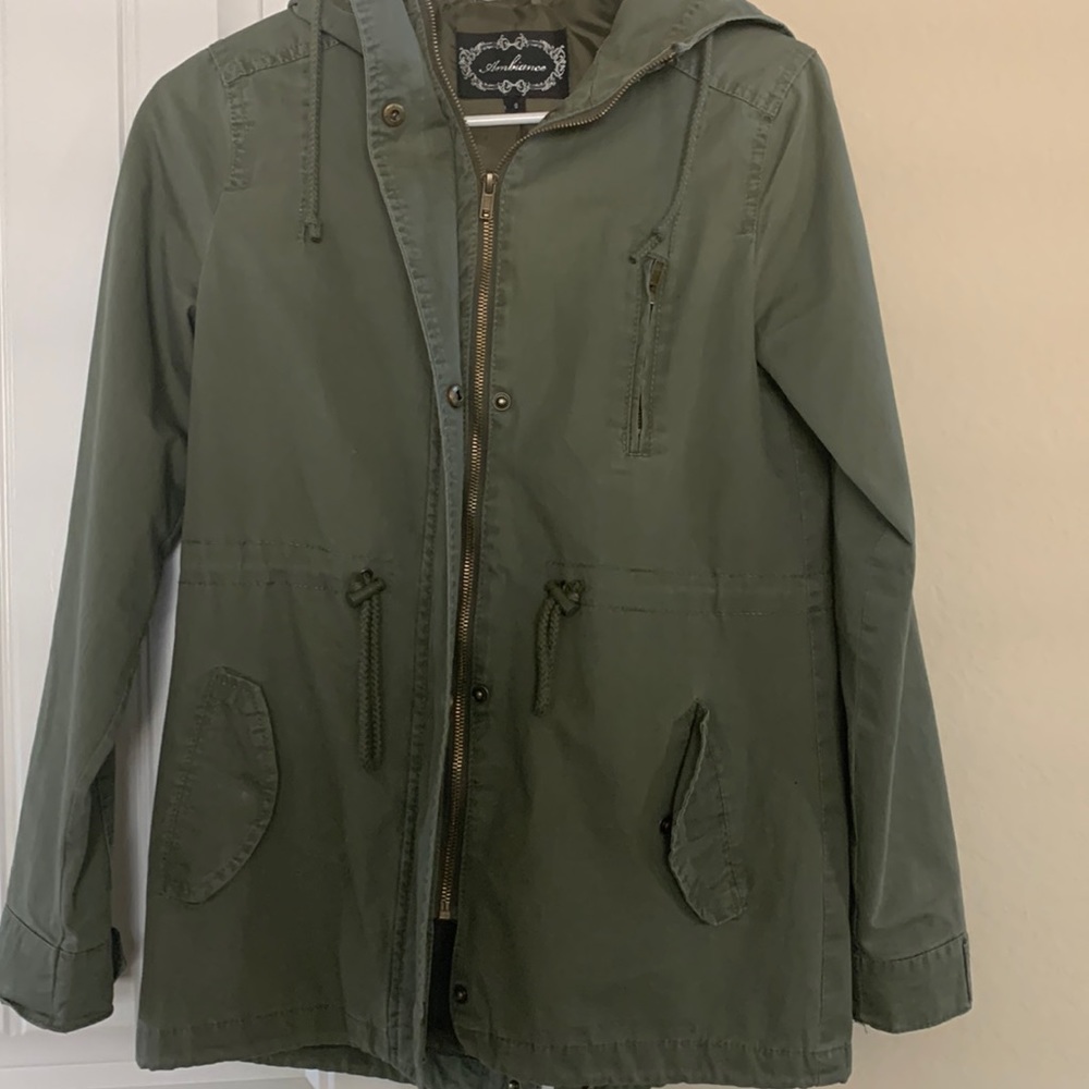 Olive green utility jacket